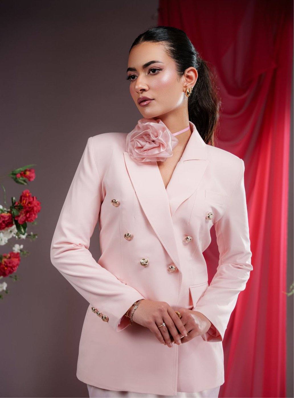 Gabri's Pink Double-Breasted Blazer