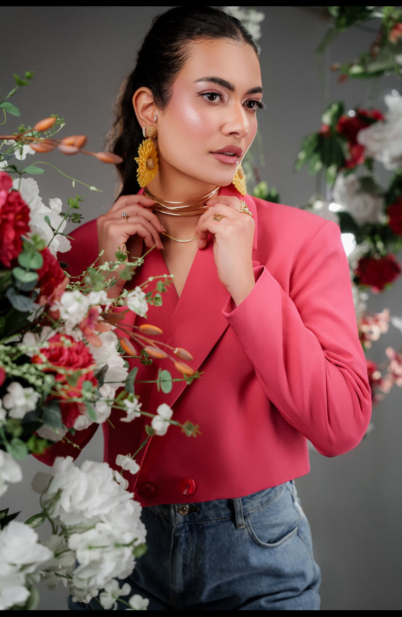 Gabri's Pink Cropped Blazer
