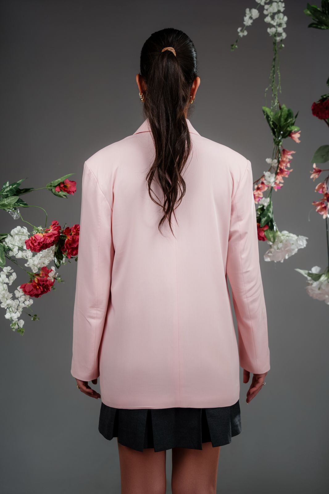 Gabri’s Baby-Pink Dad-Fit Blazer