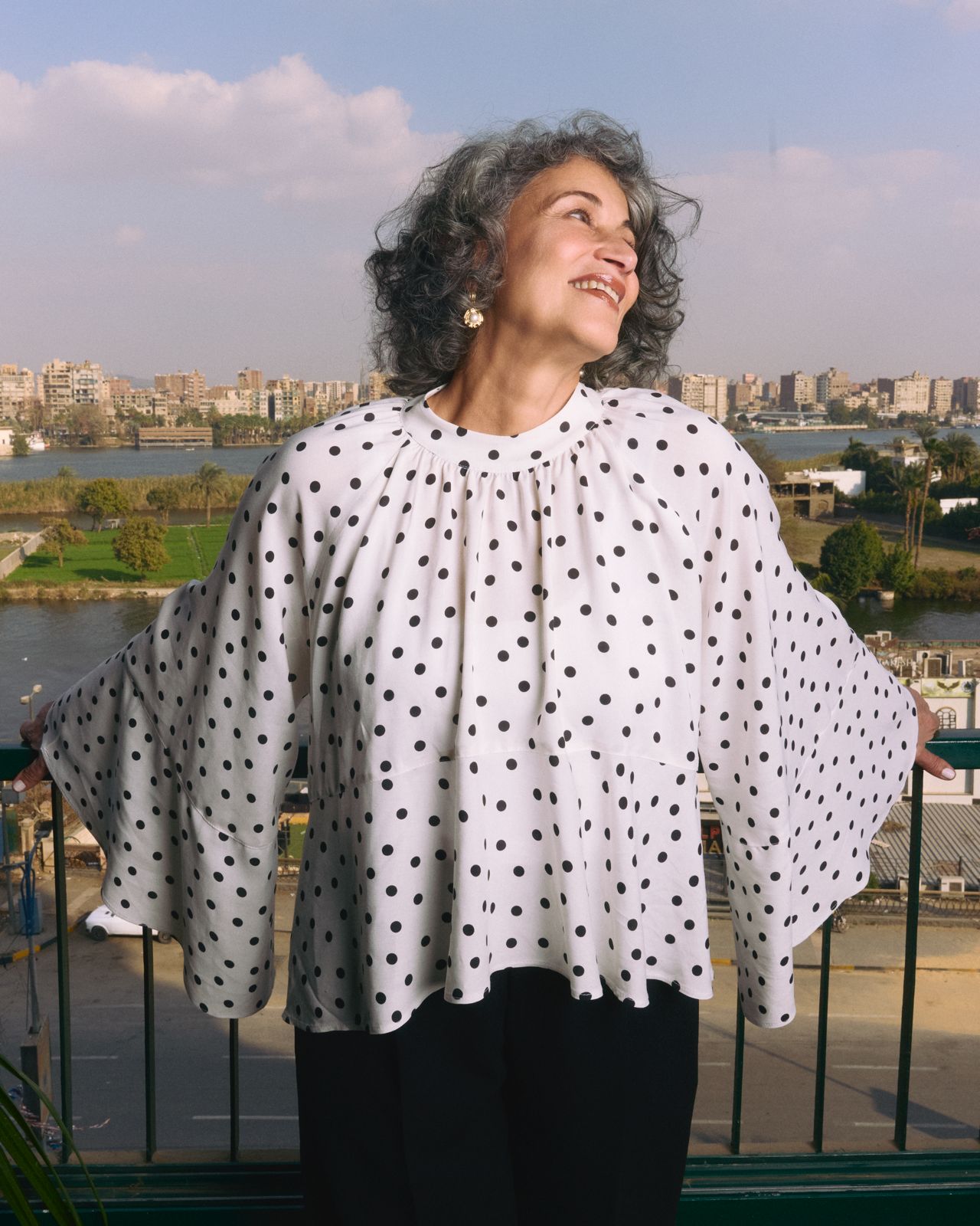 Flowy Polka Dots Blouse