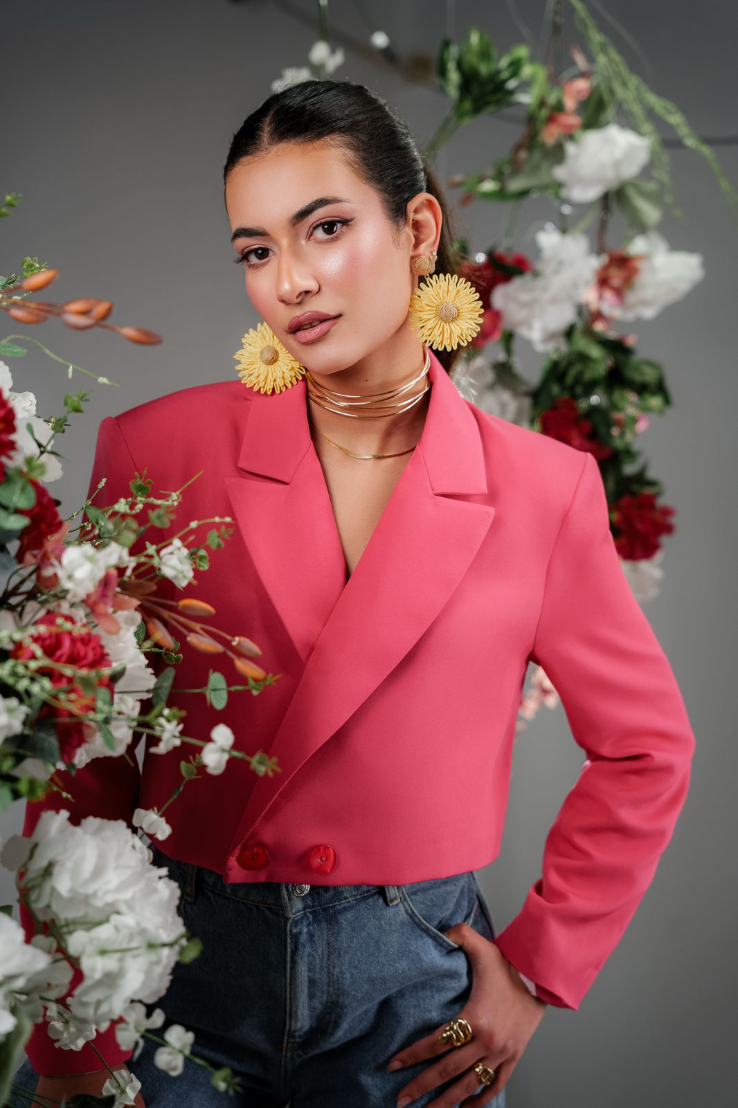 Gabri's Pink Cropped Blazer