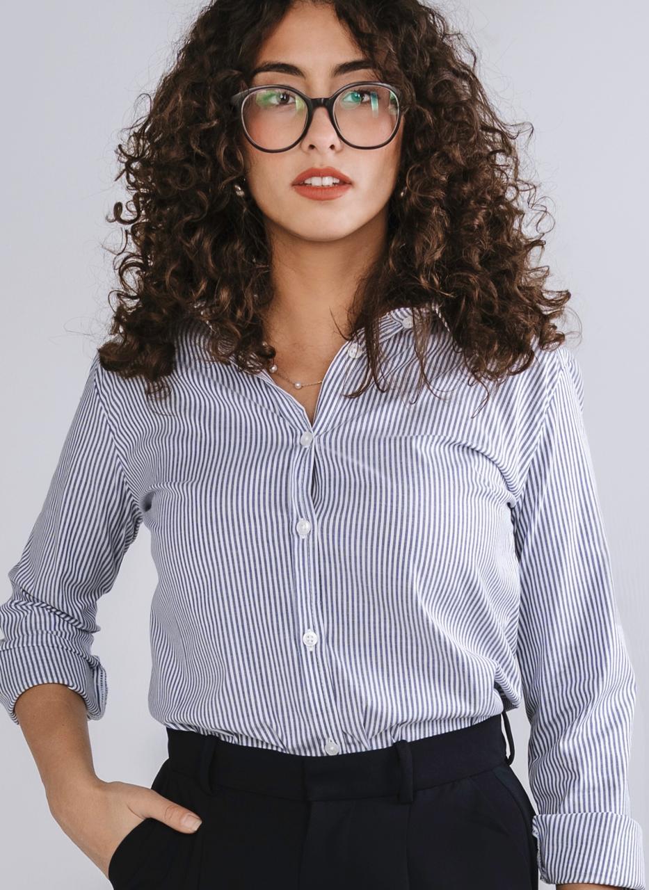 Slim Fit Stripped Cotton Shirt