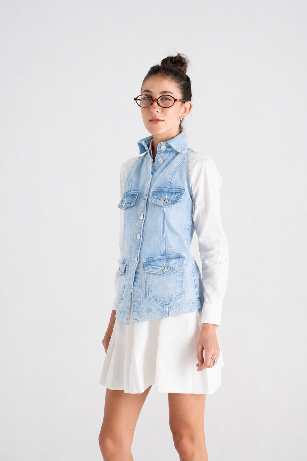 The Shaped Denim Vest