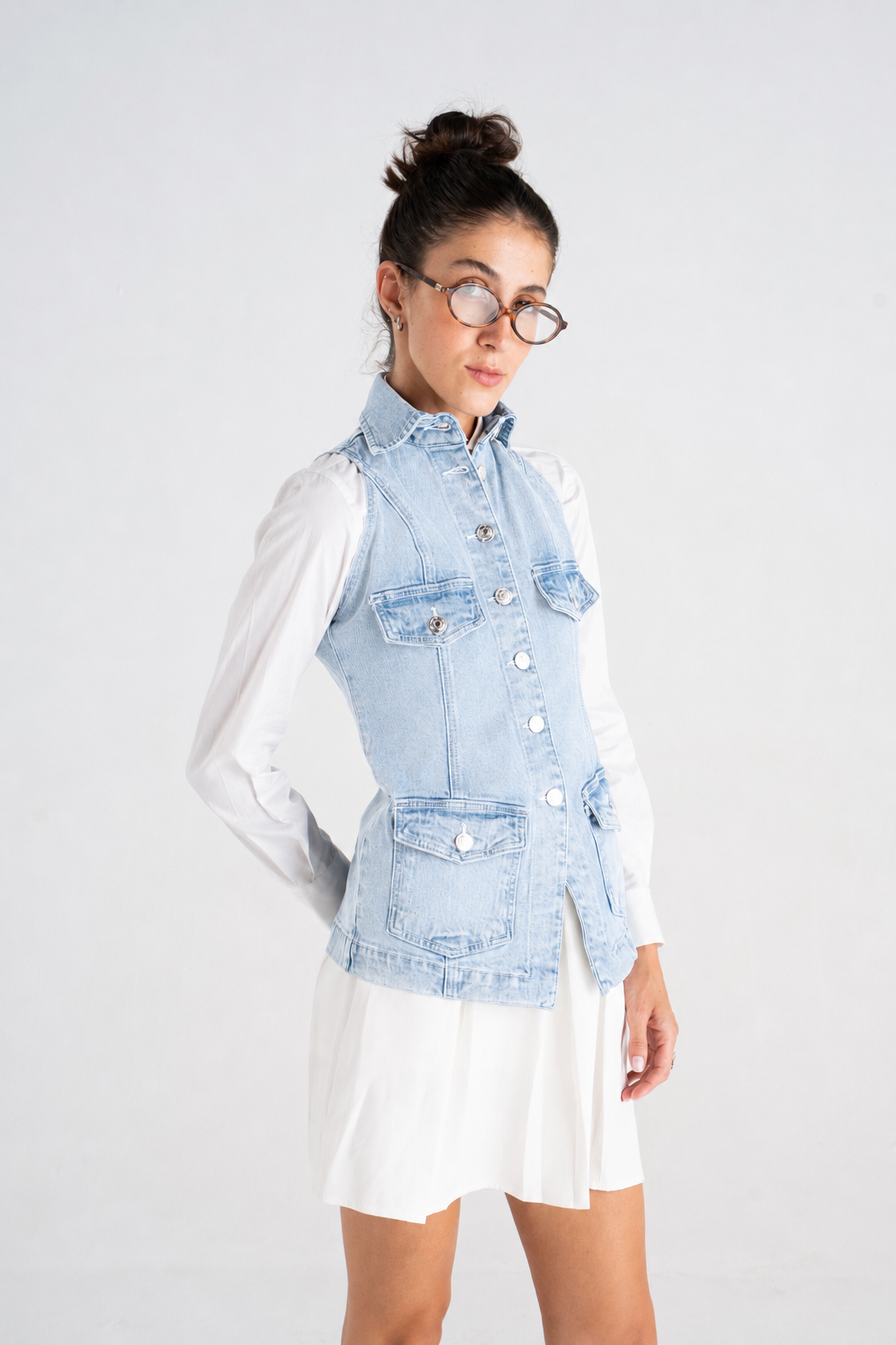 The Shaped Denim Vest
