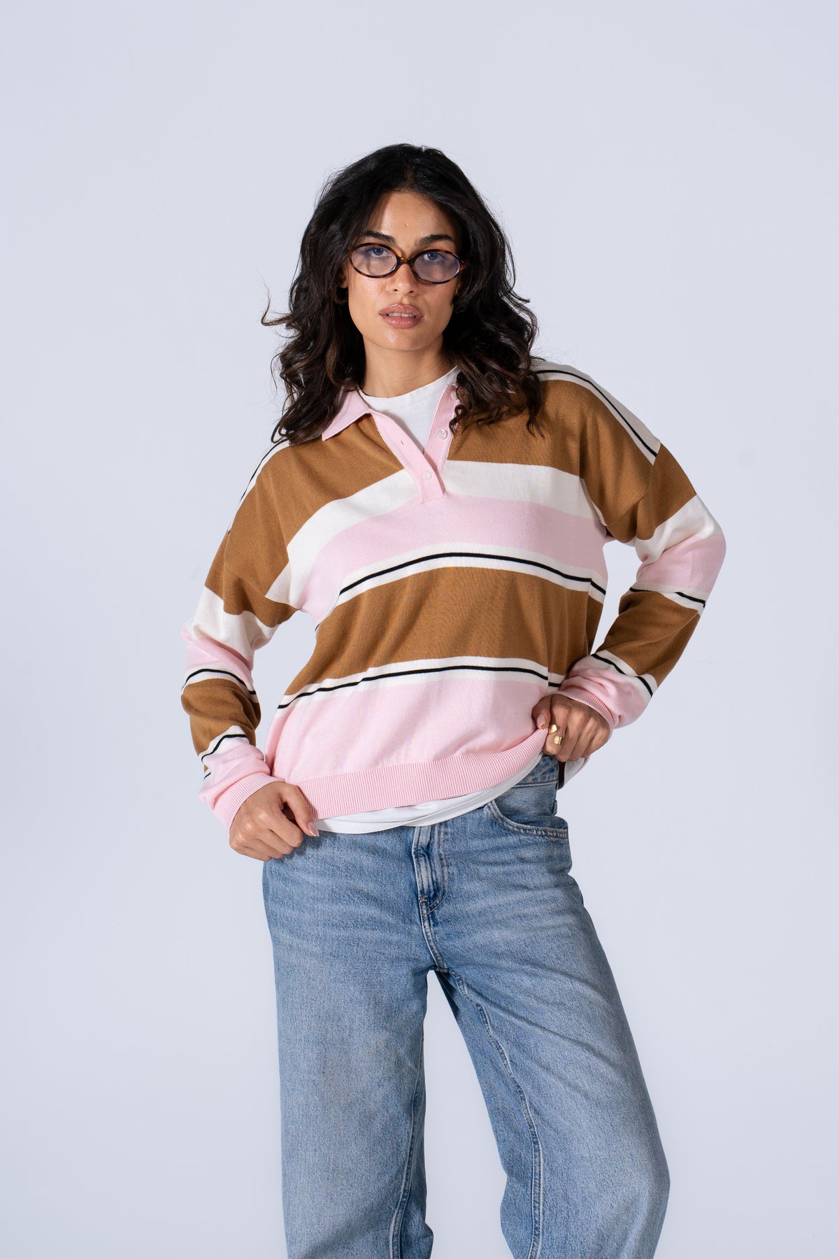 Striped Lounge Knit Top