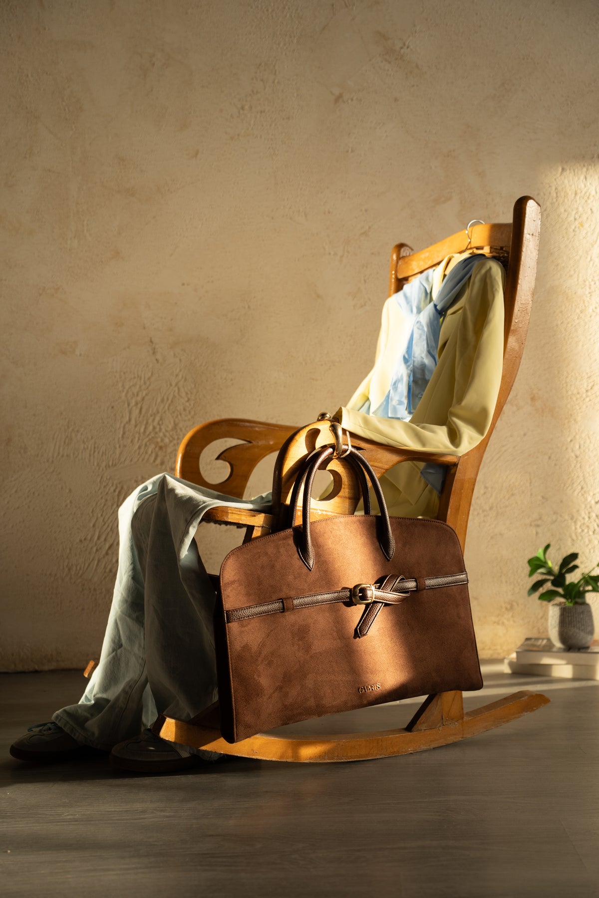 A Soft-Suede Carryall Bag