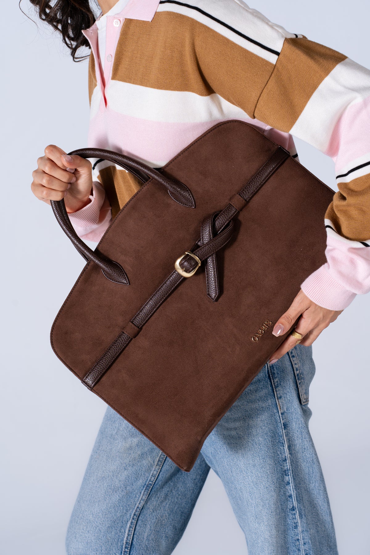 A Soft-Suede Carryall Bag