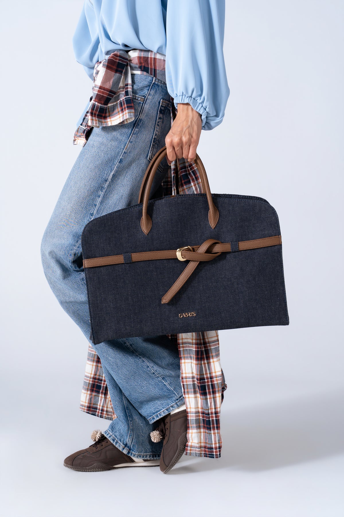 A Denim Carryall Bag