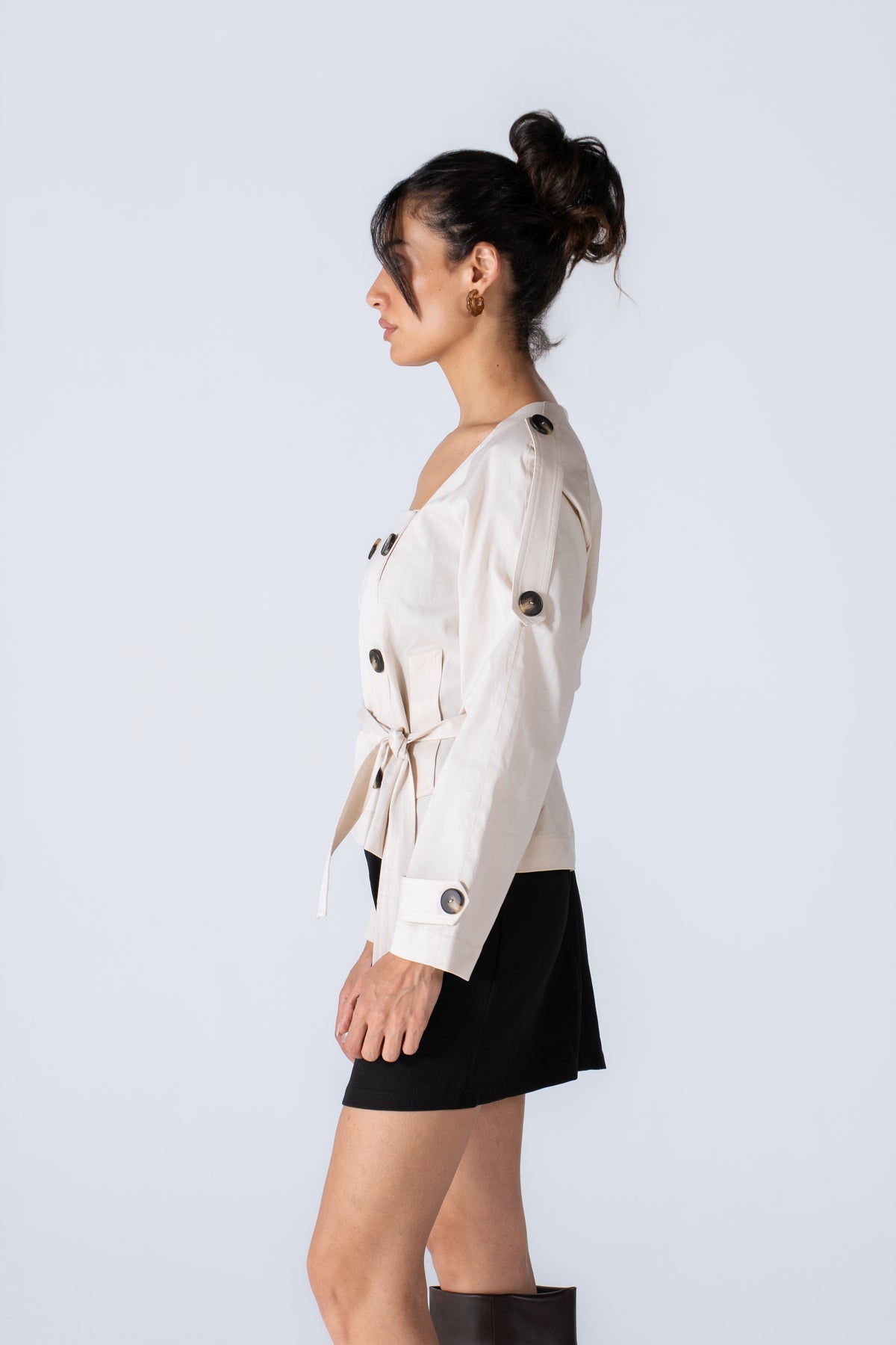 Sleek Trench Blouse