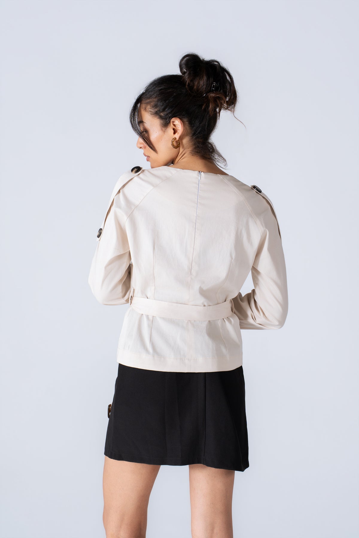 Sleek Trench Blouse