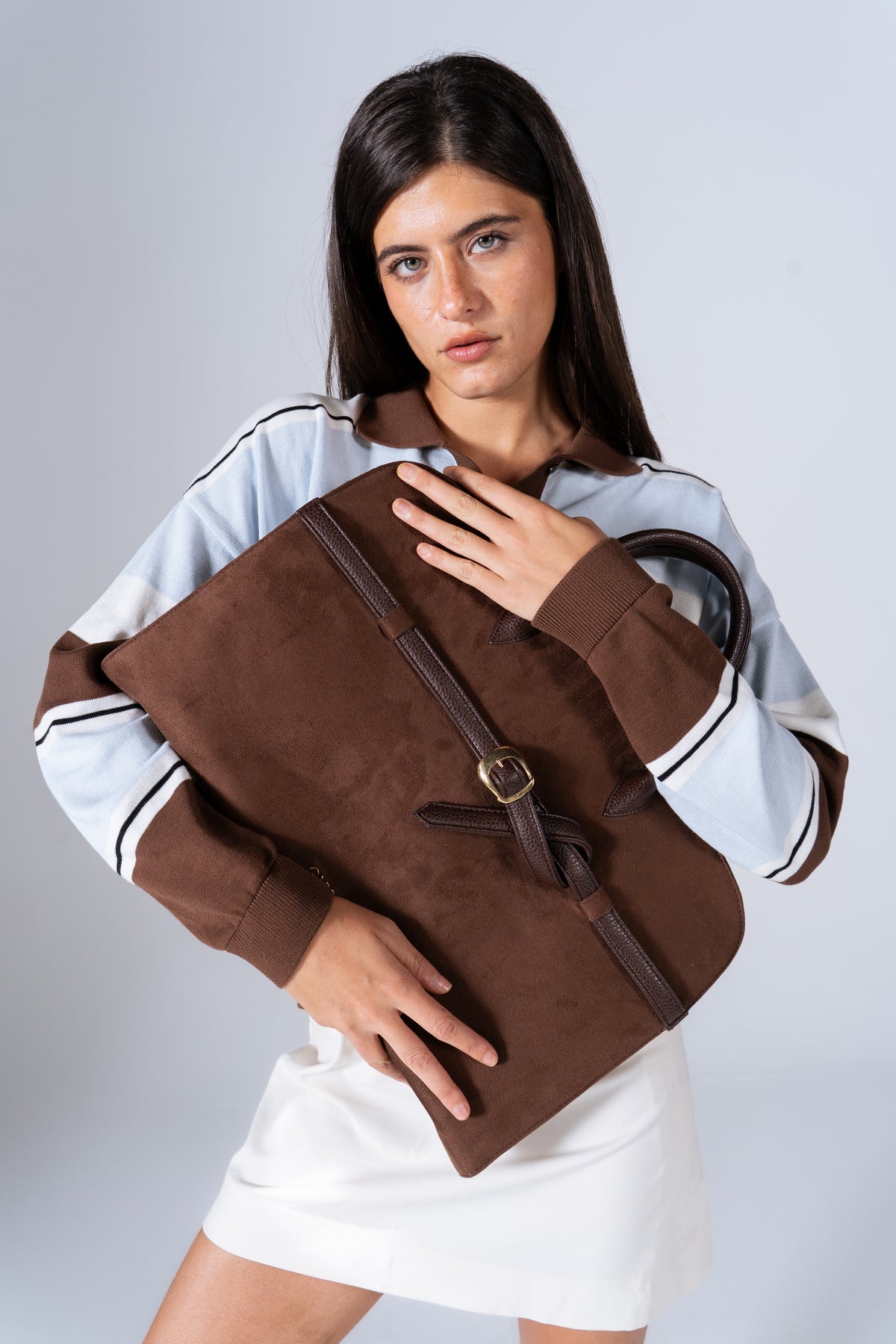 A Soft-Suede Carryall Bag