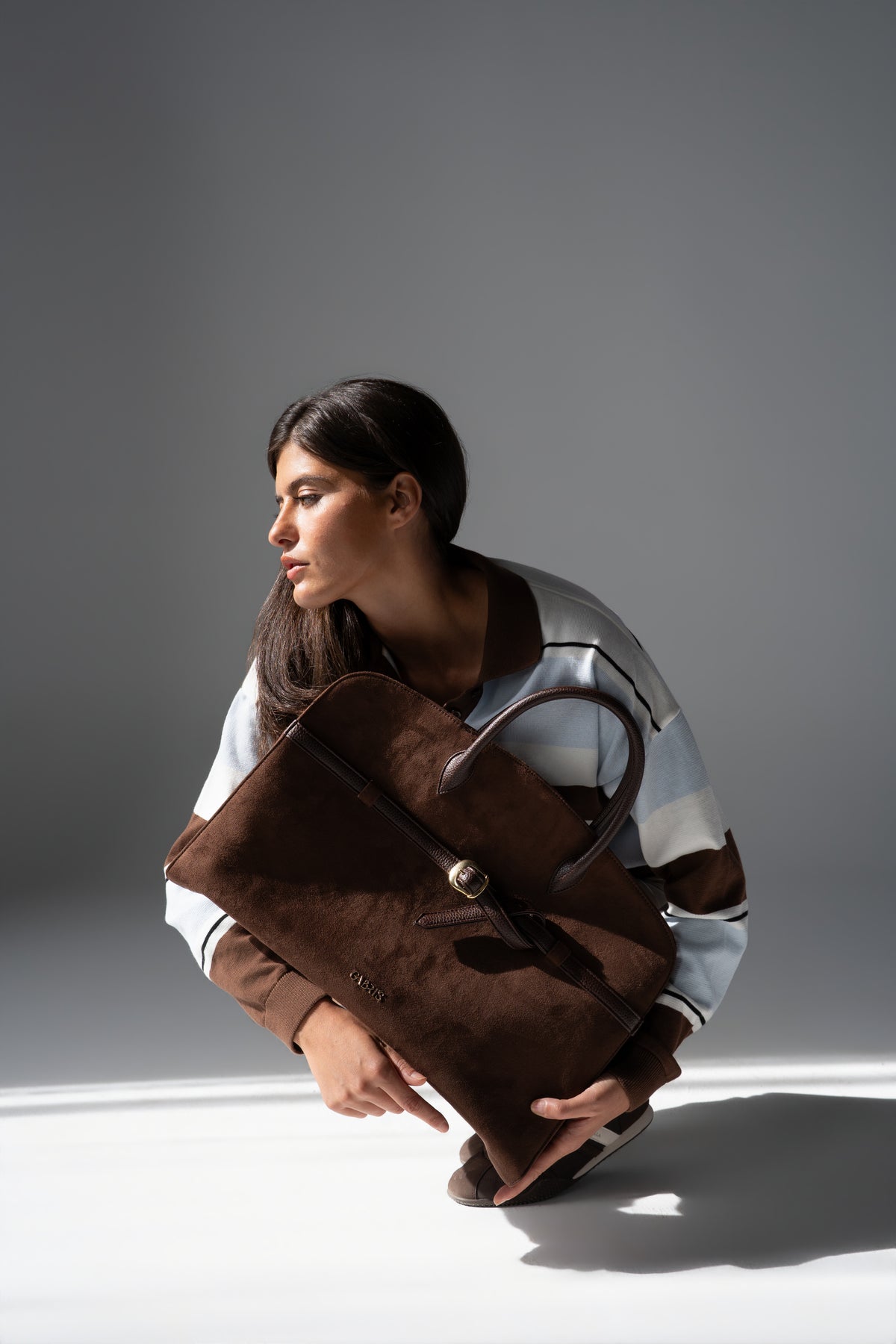 A Soft-Suede Carryall Bag