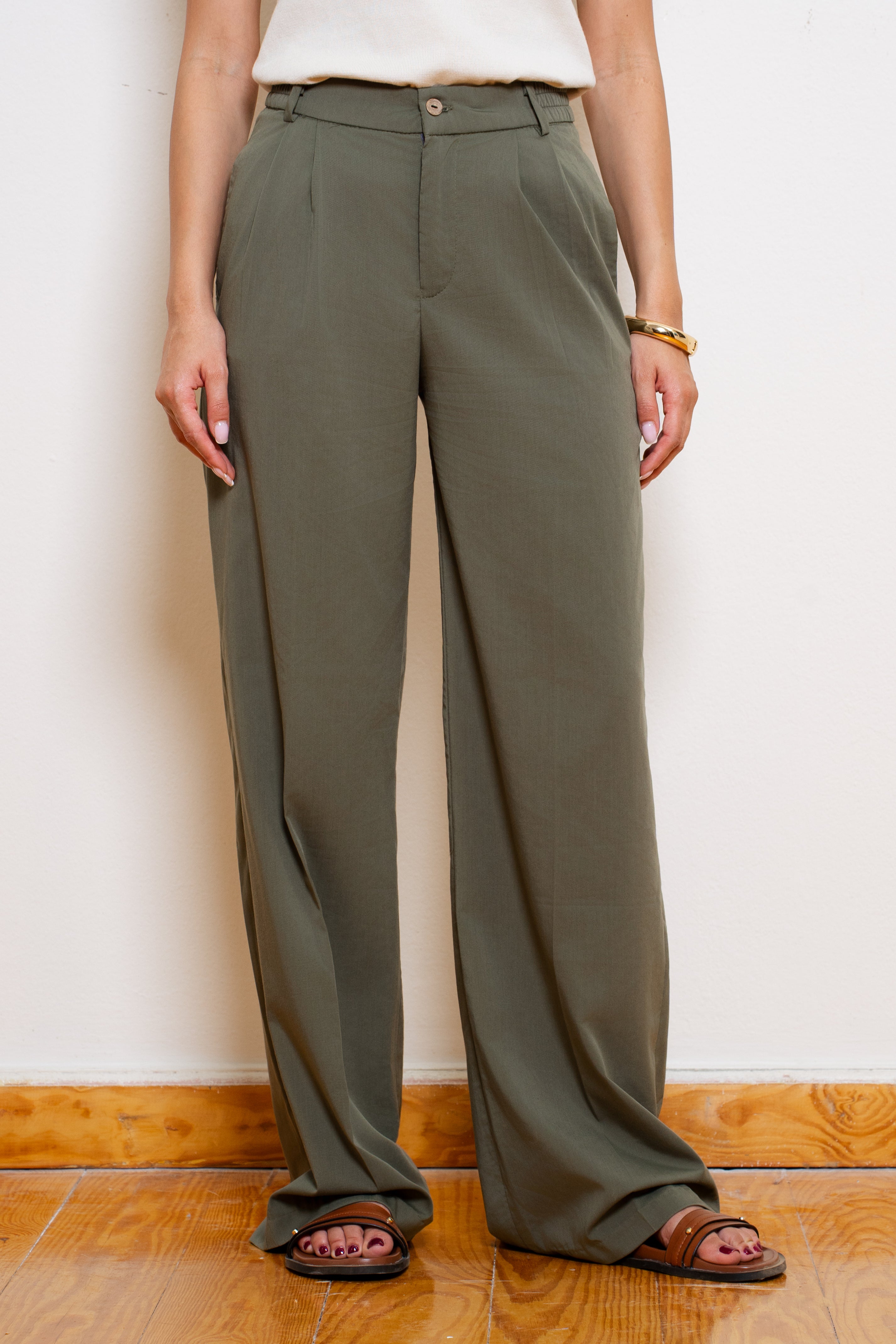 Mid Rise- Olive Pant