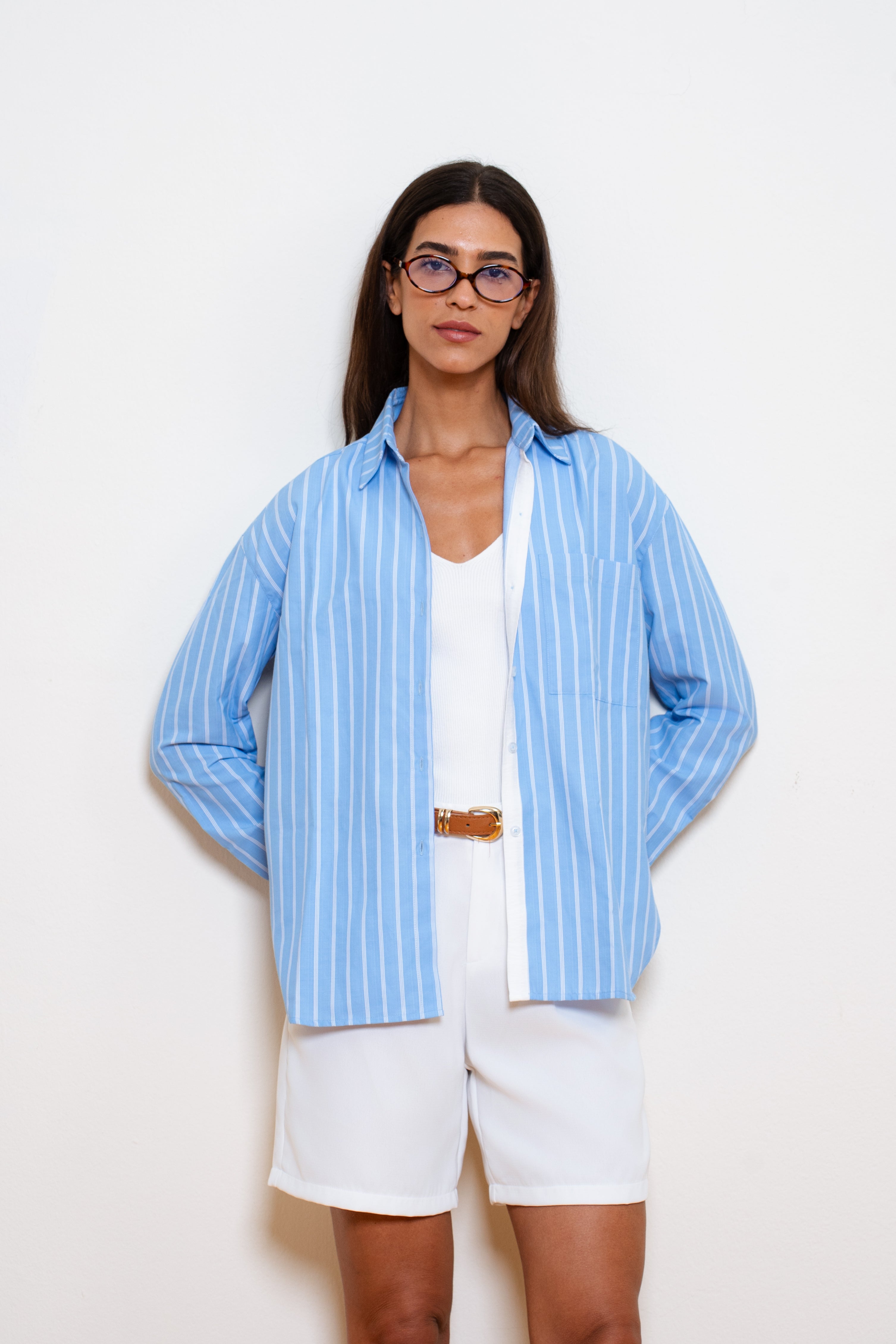 Stripped Blue Shirt