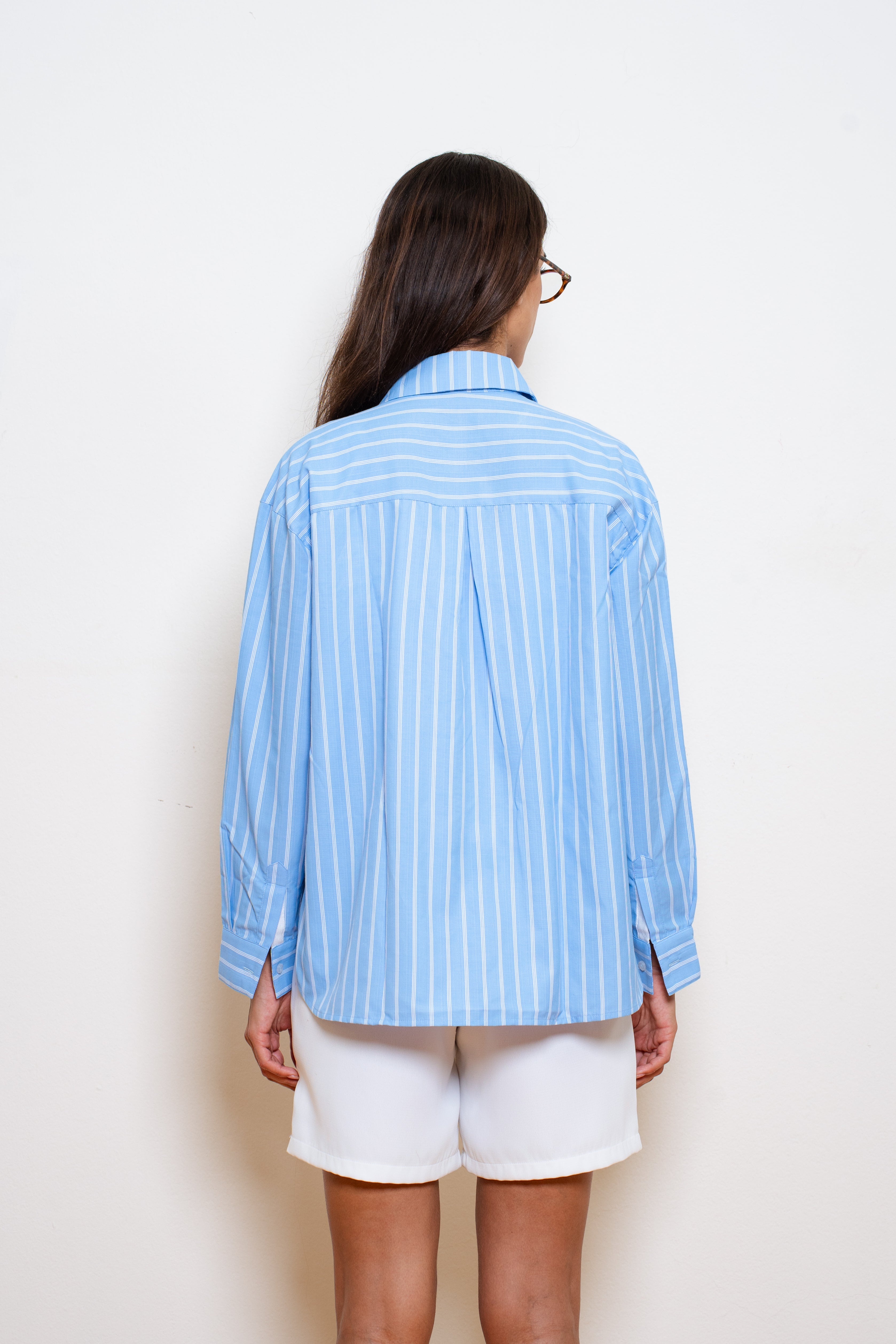 Stripped Blue Loose Shirt