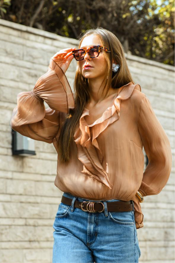 Florette- ruffled blouse