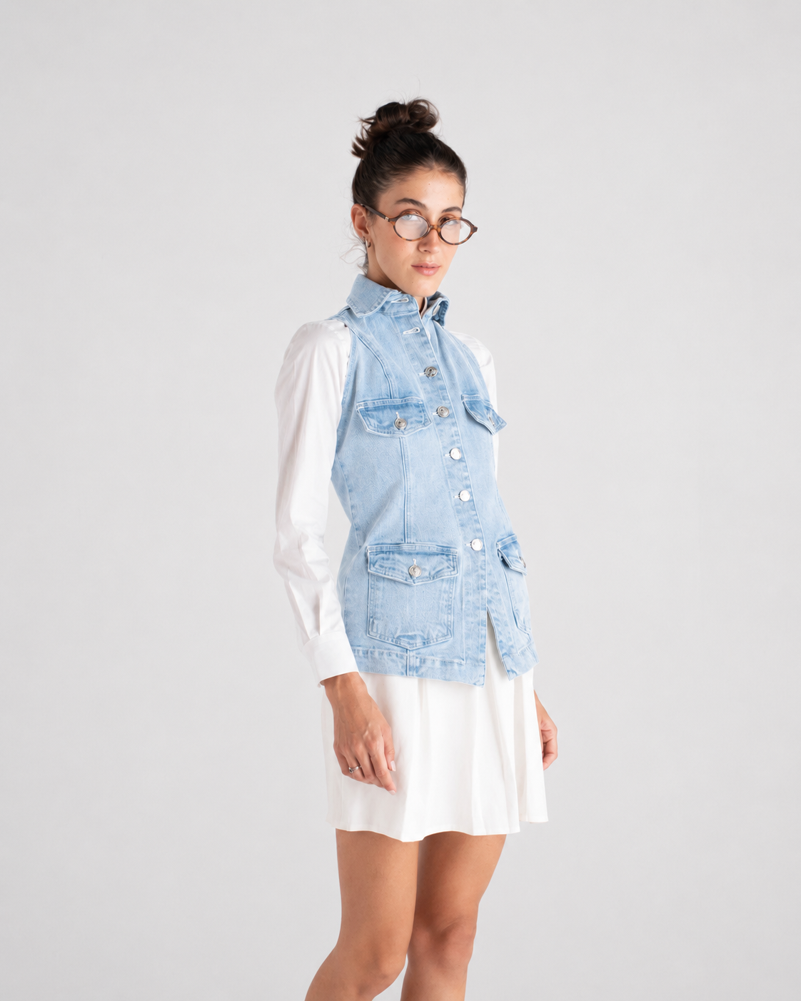 The Shaped Denim Vest