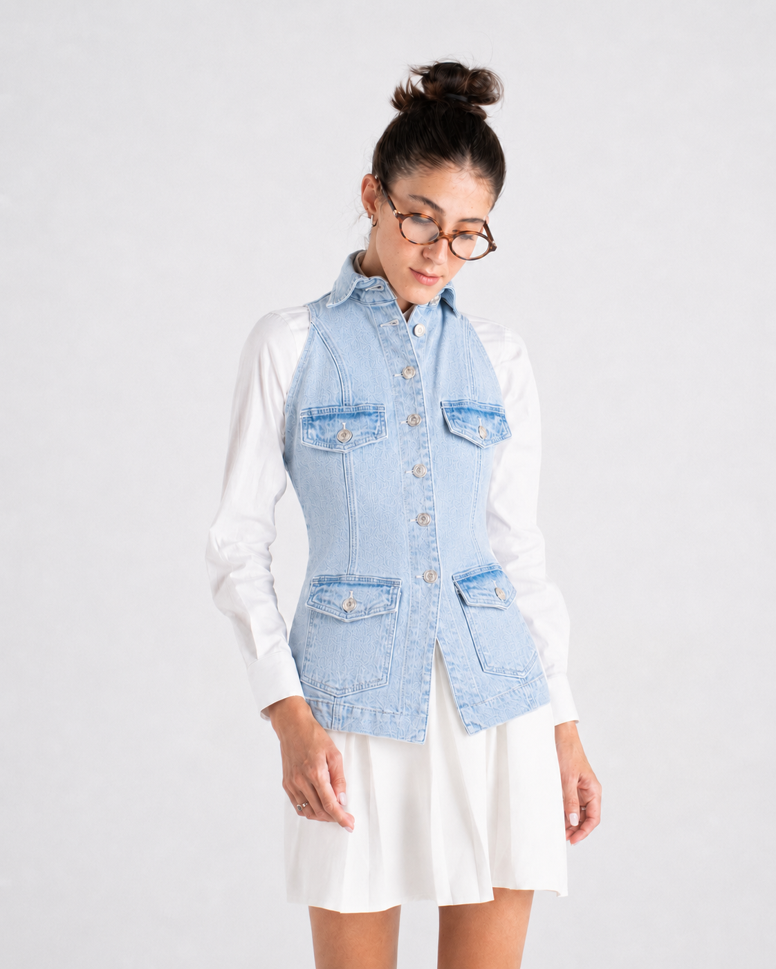The Shaped Denim Vest