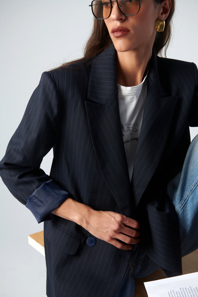 Stripped Blue Blazer