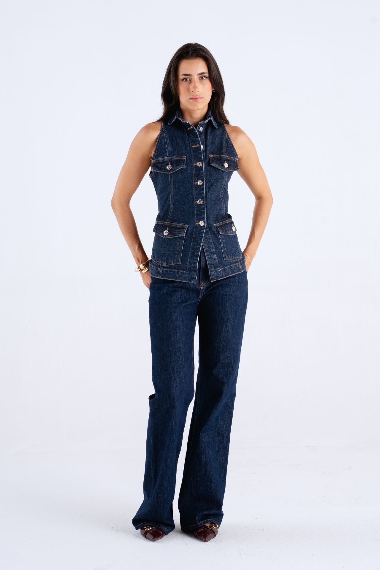 The Shaped Denim Vest