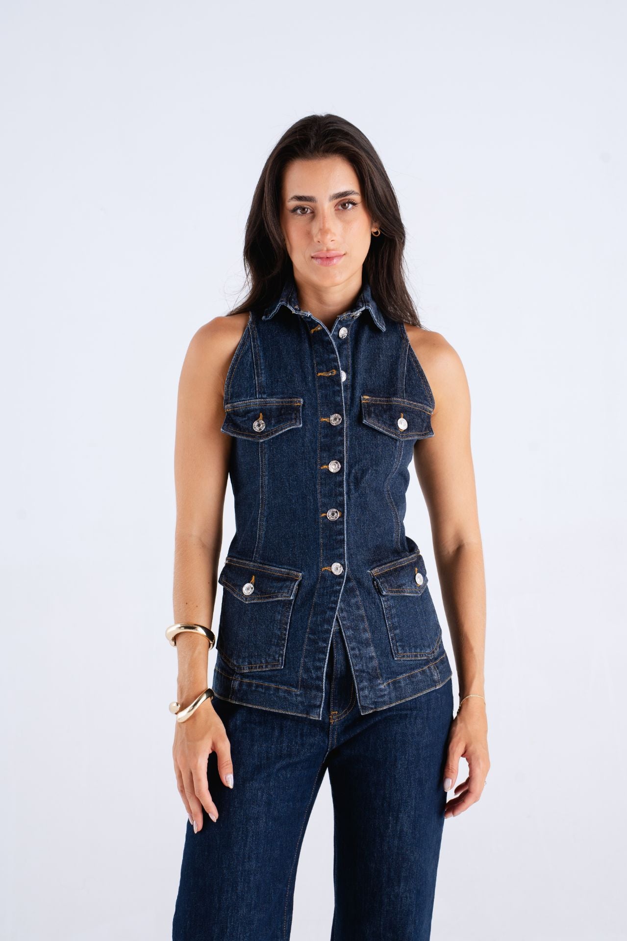 The Shaped Denim Vest