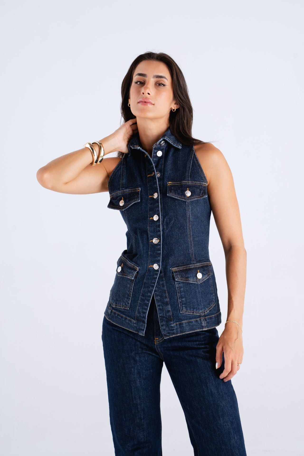 The Shaped Denim Vest