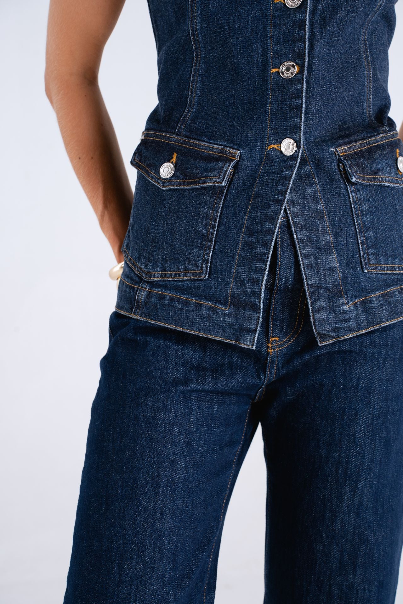 The Shaped Denim Vest