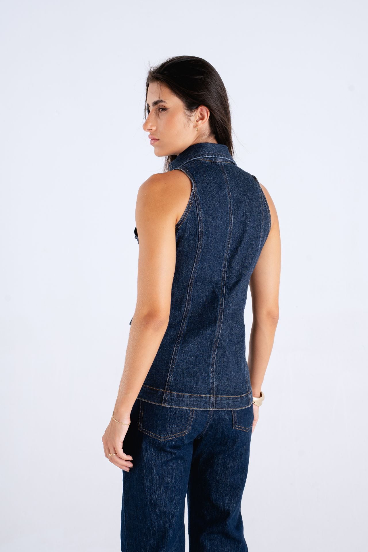 The Shaped Denim Vest