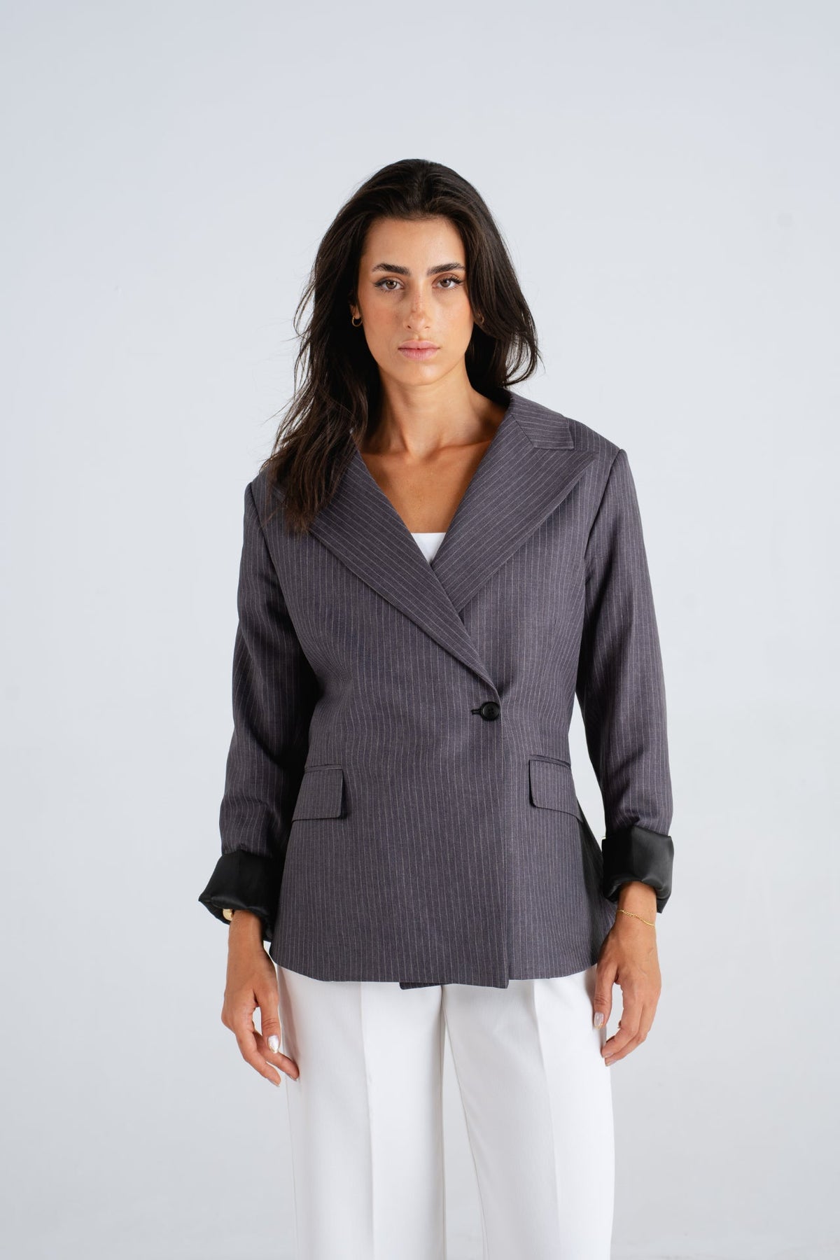 Grey Asymmetric Blazer